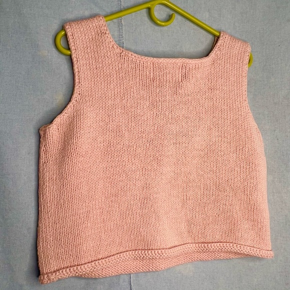 Blush Pink Crotchet Crop Top - Picture 4 of 4